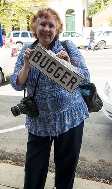A Interesting person with signPhotography by Sharon Alston